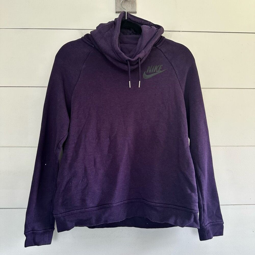 Nike Women’s Small Purple Cowl Neck Logo Sweatshirt